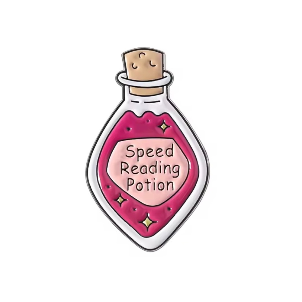SOLD Pink Book Lover Enamel Pin Set - 3 Pins - Picture 3 of 4